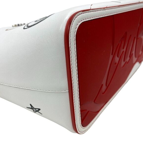 Louboutin Cabata White Cl Embossed #138751C91B - Picture 5 of 10